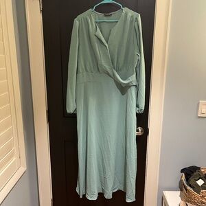 Seafoam green long dress